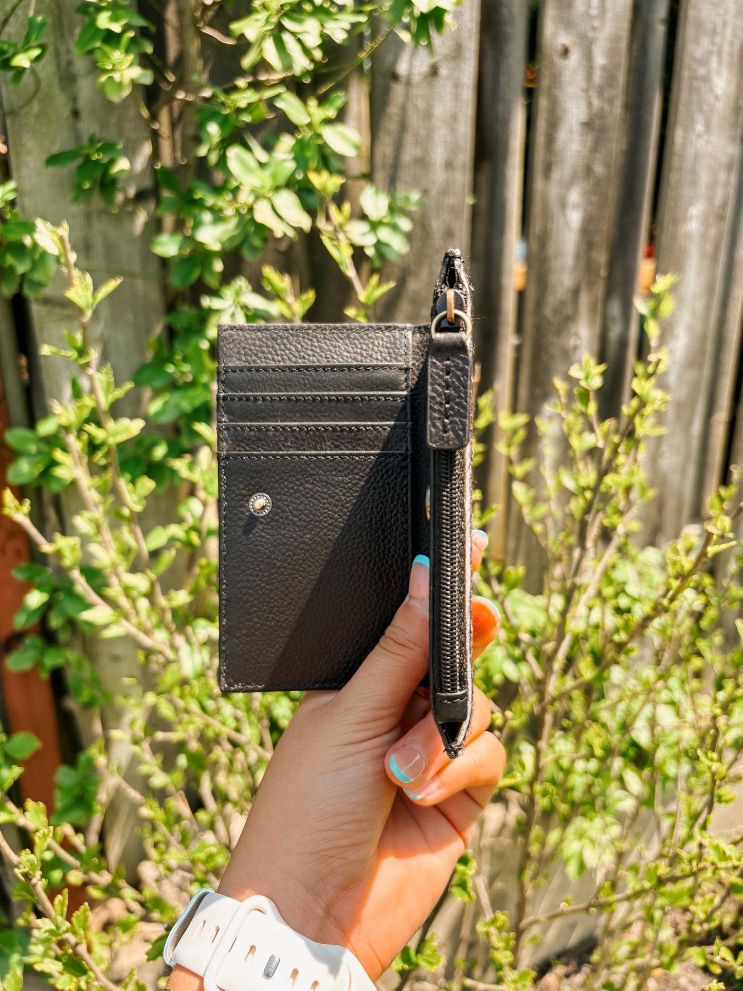 Black & White Cowhide Card Holder