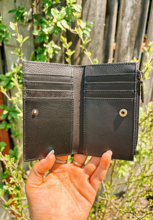 Black & White Cowhide Card Holder
