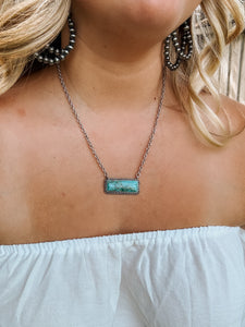 Turquoise Bar Necklace