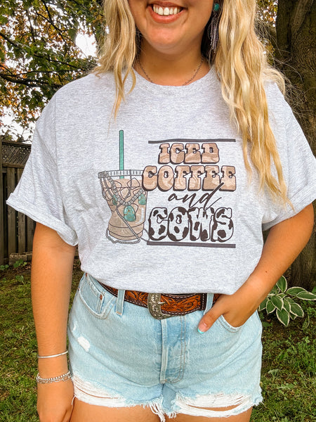 Iced Coffee and Cows Tee