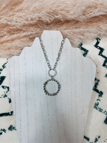 Barbed Wire Circle Necklace