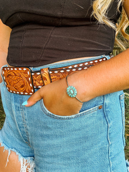 Turquoise Concho Bracelet