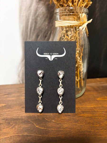 3 Stone Wild Horse Earrings