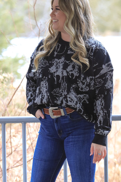 Rhinestone Cowboy Sweater (Reversible)