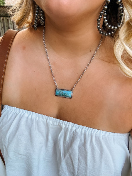 Turquoise Bar Necklace