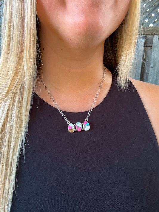 Cotton Candy Wildstone Necklace