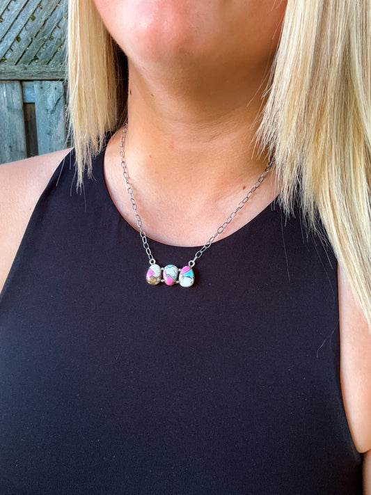 Cotton Candy Wildstone Necklace