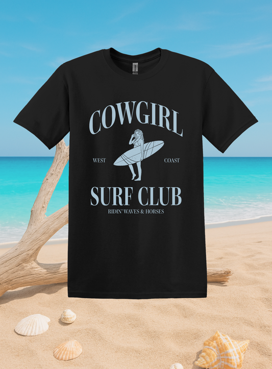 Cowgirl Surf Club Tee - Black