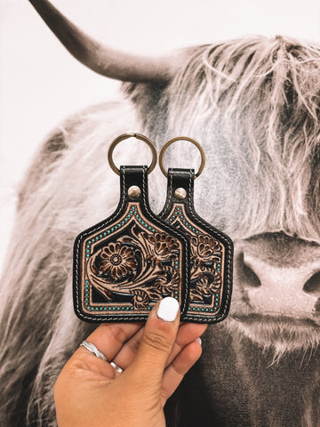 Country Roads Tooled Keychain