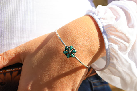 Turquoise Wild Flower Bracelet
