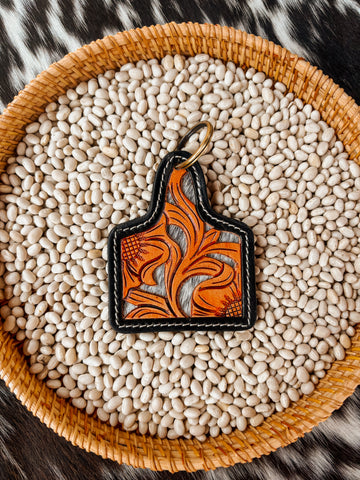 Desert Cowhide Keychain