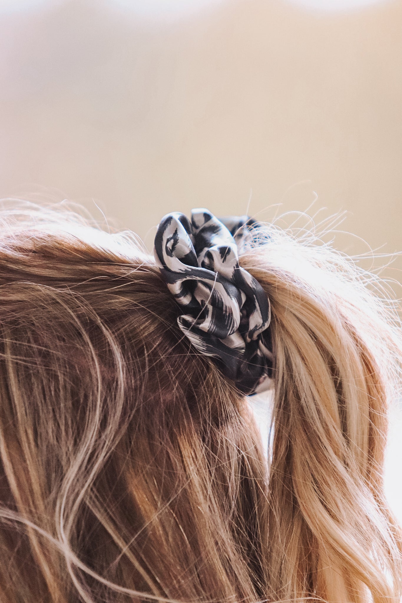 Black Aztec Scrunchie