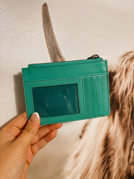 Turquoise Charm Card Wallet