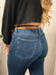 Back view of Lone Star camel belt showing strap and fit