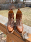 Hides and Kinds Brown Bronco Booties front angle view