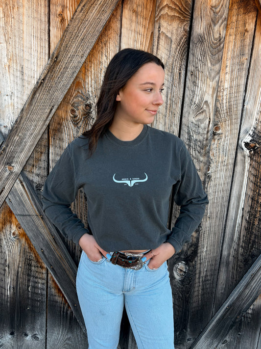 Hides & Kinds pepper long sleeve western shirt with original logo