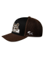 Black and brown cap with logo on a white background