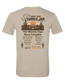 Back of sand colored Honky Tonk Summer Jam Classic Tee featuring western festival lineup artwork with desert scenery and artist names.