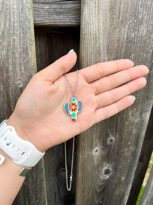 Aztec Cactus Necklace