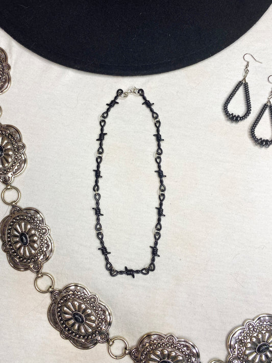 Black Twisted Wire Choker