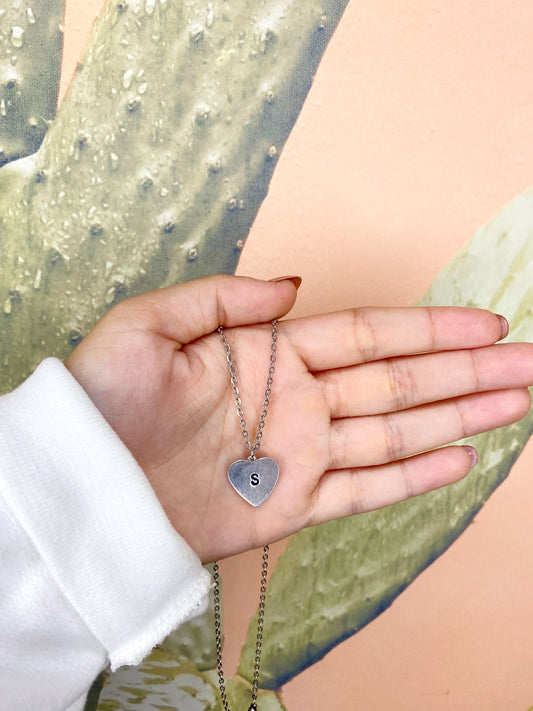 Custom Initial Heart Necklace